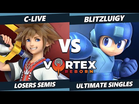 Vortex Legends 12 Losers Semis - BlitzLuigy (Mega Man) Vs. C-Live (Sora) SSBU Ultimate Tournament