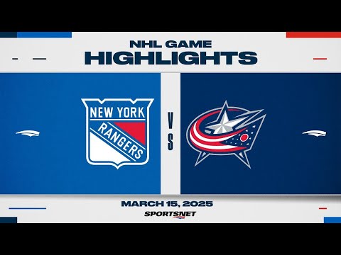 NHL Highlights | Rangers vs. Blue Jackets - March 15, 2025