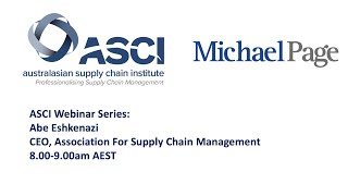 ASCI Webinar: Abe Eshkenazi, CEO, ASCM