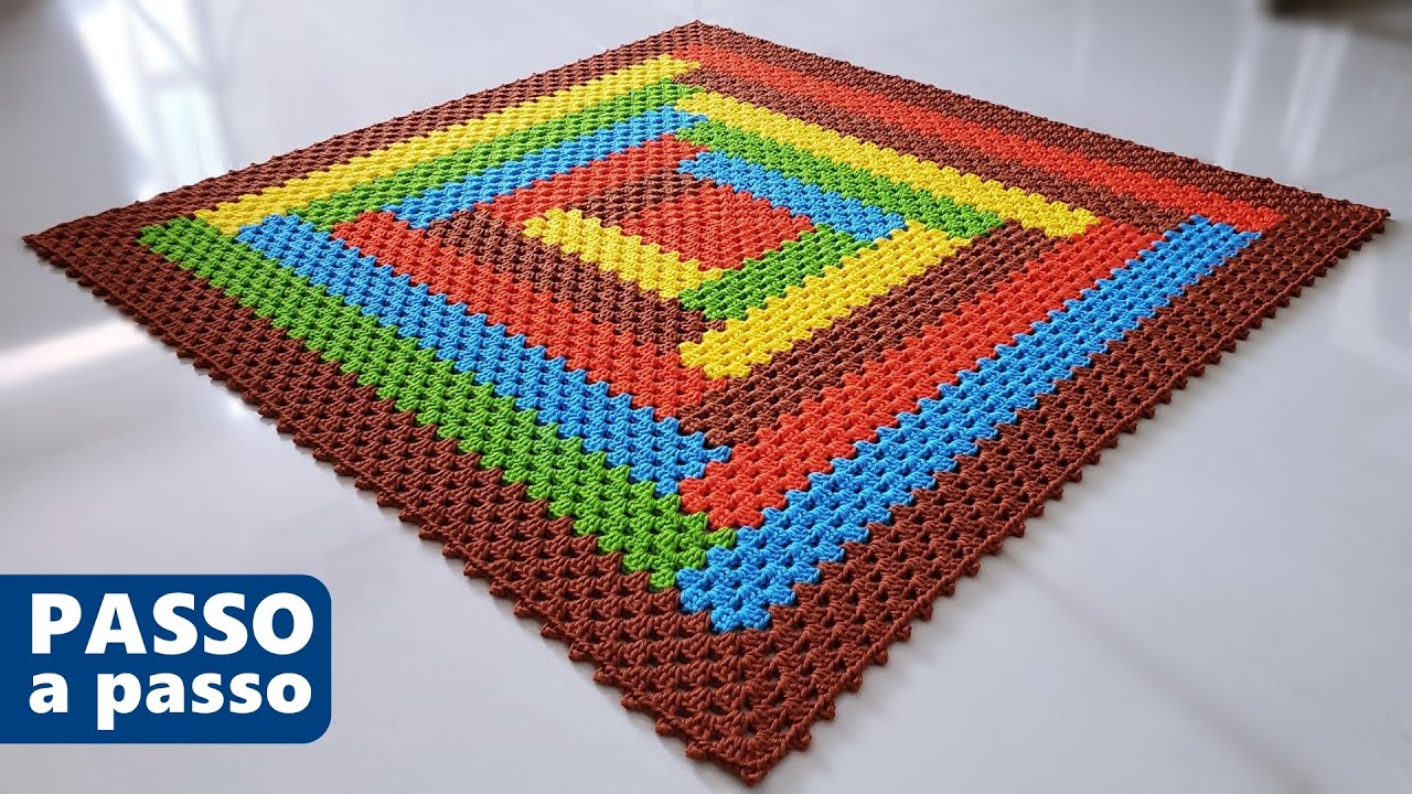 Tapete Quadrado de Crochê