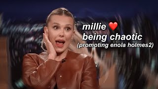 millie bobby brown promoting enola holmes 2 is the best you'll see today