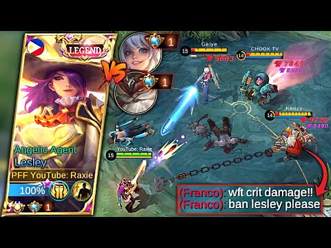 SAVAGE!? REASON WHY YOU SHOULD START BANNING LESLEY! (RAXIE VS TOP GLOBAL BEATRIX AND FRANCO) - MLBB