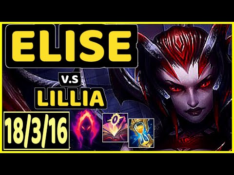 ELISE vs LILLIA - 18/3/16 KDA JUNGLE CHALLENGER GAMEPLAY - KR