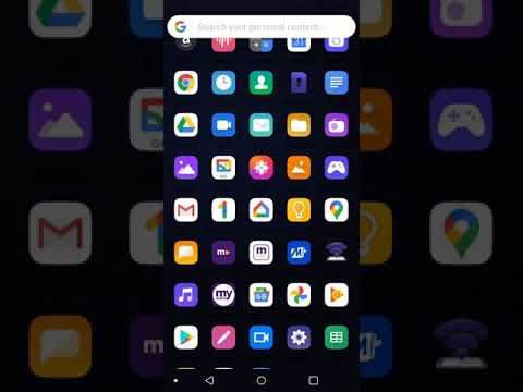 LG K40 Search Personal Content by swiping down the home screen