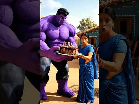 Hulk morado consigue el pastel de chocolate y su mamá se molesta