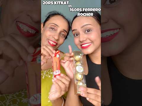 #shorts 20rs Kitkat vs 160rs Ferrero Rocher Chocolate|কোনটা best?🤯#viral #shortsfeed #100k