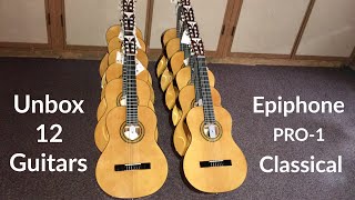 Video thumbnail for Unboxing 12 Guitars || Epiphone PRO-1 Spanish Classical by Florentin Tise Plus