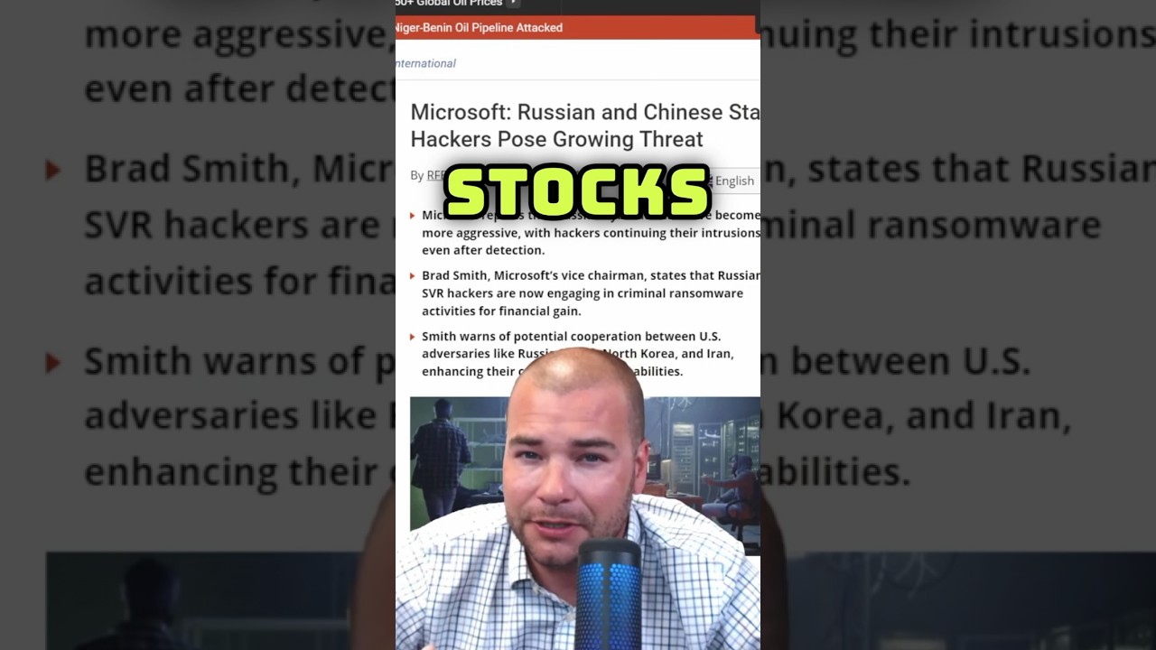 Microsoft Report Increase in Cyber Attacks by State Actors #shorts #stockmarket | VectorVest