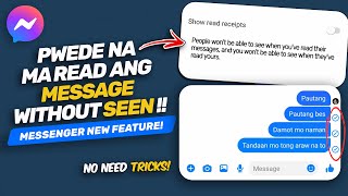 NEW Update ni Messenger Read without Seen | Messenger New Feature!