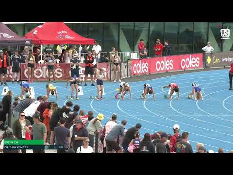 Girls U14 100m Timed Final 2: 2022/23 State Track and Field Championships