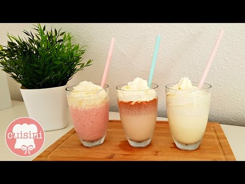 Make your own milkshake | Vanilla, Nutella & Strawberry Shake – easy, quick & delicious – CUISINI