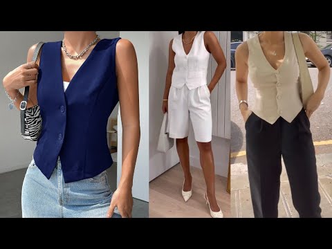 ATUENDOS y COMBINACIONES de ROPA con CHALECOS/ una PRENDA en TENDENCIA DE MODA 2024/ Fashion Love/