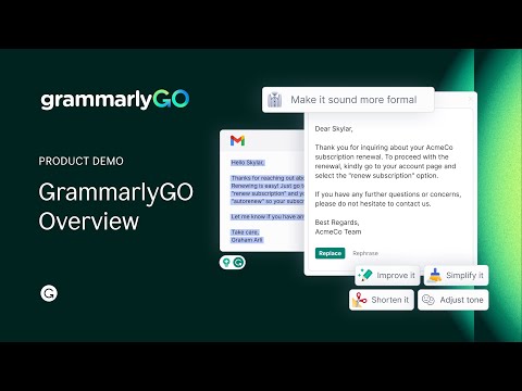 Fast-Track Your Writing Success with GrammarlyGO | Screencast Product Video | Grammarly
