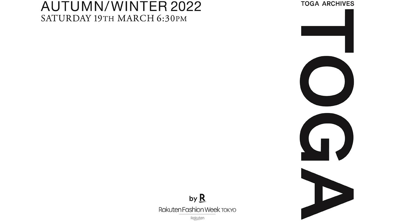 TOGA 2022 A/W Collection | Rakuten Fashion Week TOKYO 2022 A/W thumnail