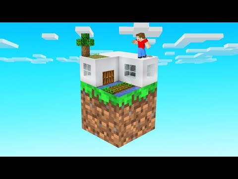We BUILT A HOUSE On ONE BLOCK! (Minecraft)