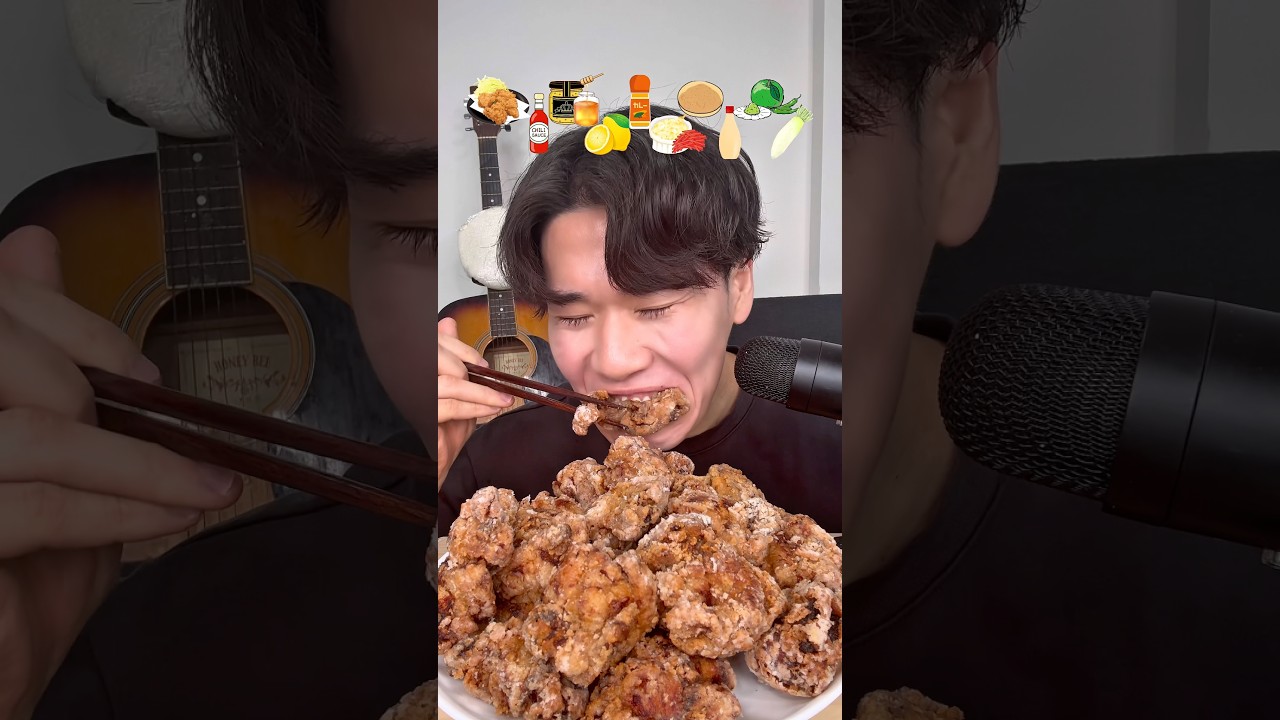 今日の気分は唐揚げに決定いたしました🍗#からあげ #モッパン #飯テロ #大食い #mukbang #asmr