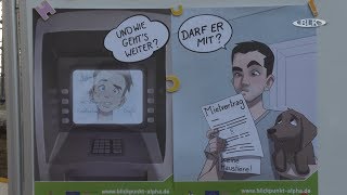 Il fumetto contro l'analfabetismo: Peter Straubel lavora con Blickpunkt Alpha