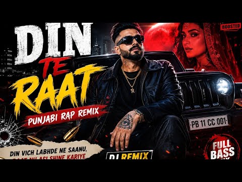 🔥DIN TE RAAT (Punjabi Rap Remix) | Bass Boosted 🔊 | Punjabi DJ Song 2026 | Heavy EDM Mix 🎧💥 #newsong — Din Te Raat
