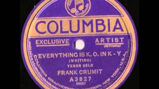 "Everything Is K.O. In K-Y" - Frank Crumit (1923 Columbia)