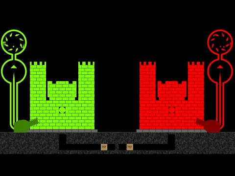 Castle Destruction Marble Race - The War, Day 15