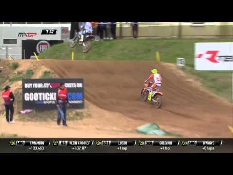 Romain Febvre passes Antonio Cairoli MXGP of Latvia MXGP Race 2 - 2016