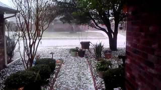 preview picture of video 'April 3, 2014 Hail storm in Denton, TX'