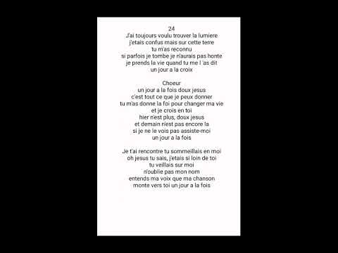 24 français chant d'espérances, J'ai toujours voulu...