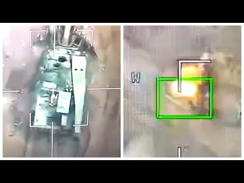 Ukrainian Wisent-1 armored recovery vehicle smashed and taken out by Russian Lancet kamikaze drone