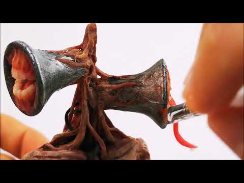 Como hacer a SIREN HEAD Escultura plastilina | Sculpting Siren Head Clay Tutorial | DibujAme Un...