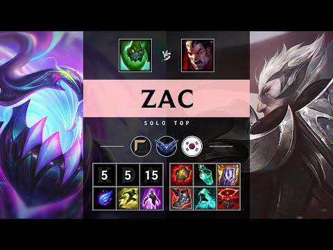 Zac Top vs Darius - KR Diamond Patch 25.14
