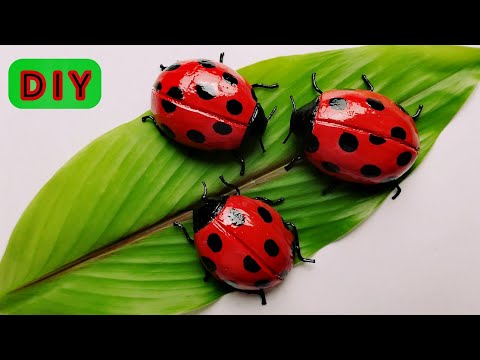 LADYBUG/Thermocol Ladybug/Clay Ladybug/Amazing Ladubug Making Idea/Easy Thermocol Ladybug craft Idea