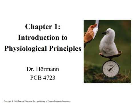 (FAU PCB 4723) Chapter 1 Introduction to Physiological Principles
