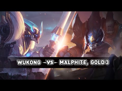 TOP lane: Wukong vs Malphite