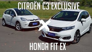 Comparativo: Honda FIT EX x Citroën C3 Exclusive
