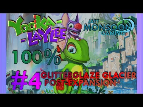 World 2 | Glitterglaze Glacier | Part 2: Post-Expansion | Yooka-Laylee 100% Walkthrough