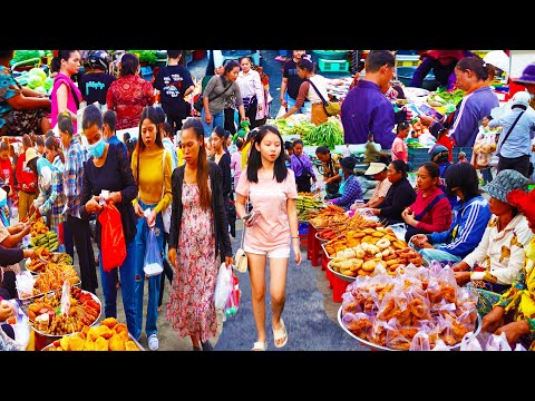 Mixed Food On The Street  In Phnom Penh Cambodian - Lunch, Breakfast,​ Snacks, Seafood, Vegetables