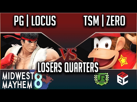 Midwest Mayhem 8 LOSERS QUARTERS - PG | Locus (Ryu) vs TSM | ZeRo (Diddy Kong)