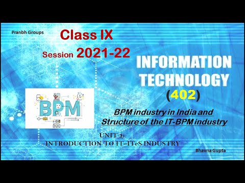 BPM industry | Unit 1: Introduction to IT-ITeS industry |  IT (Code-402) for 9th