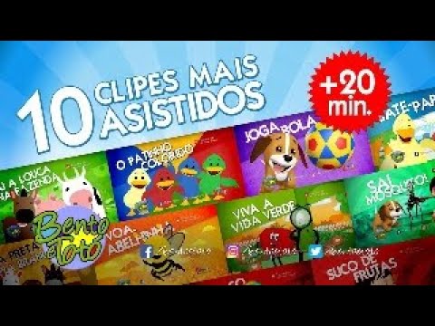 COLETÂNEA Os 10 Clipes mais Assistidos de Bento e Totó   Patinho Colorido e +9 Desenho Infantil