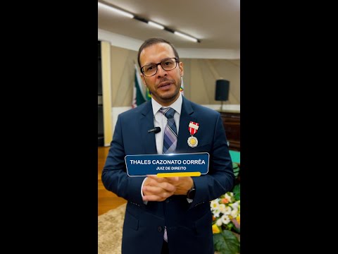 Juiz Thales Cazonato Corrêa recebe Medalha Desembargador Hélio Costa em Capinópolis