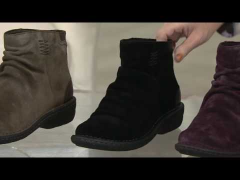 Clarks Artisan Suede Back Zip Ankle Boots - Avington Swan on QVC