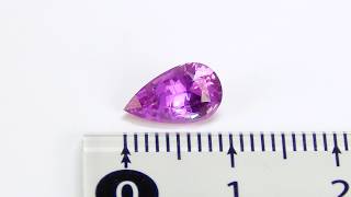 非加熱 ピンクサファイア（ペアシェイプカット）1.62ct