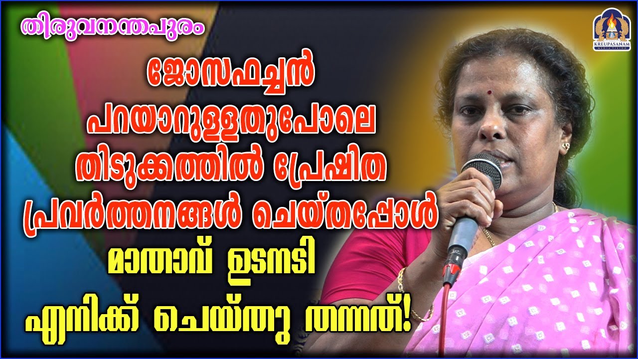 ജോസഫച്ചൻ പറയാറുള്ളതുപോലെ തിടുക്കത്തിൽ പ്രേഷിത പ്രവർത്തനങ്ങൾ ചെയ്തപ്പോൾ മാതാവ്