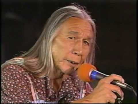 Floyd Red Crow Westerman performs at the Rainbow Warrior Festival, 1988