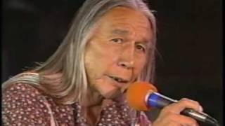 Floyd Red Crow Westerman performs at the Rainbow Warrior Festival 1988