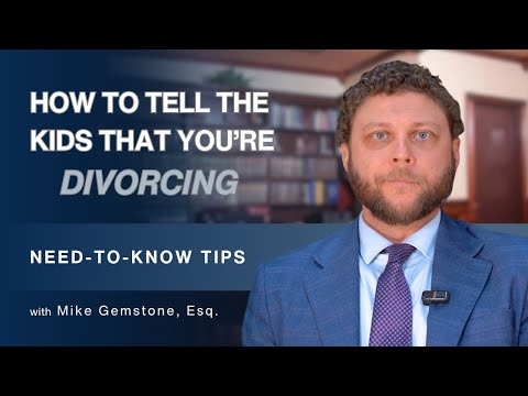 Watch — How to tell the kids you are divorcing — parenting expert