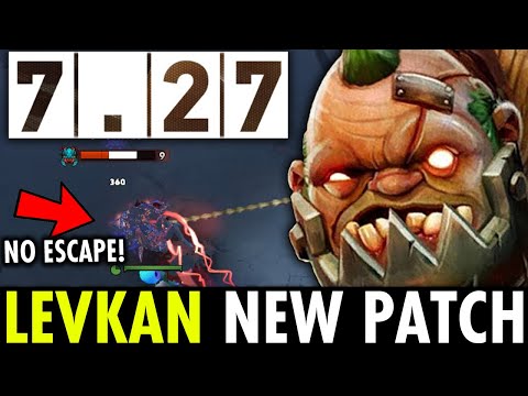 LEVKAN PUDGE 7.27 NEW PATCH WITH INSANE NO ESCAPE HOOK | GENIUS PUDGE