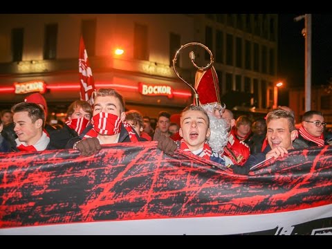Supporterscolonne voor KV Kortrijk - KV Mechelen