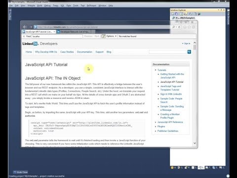 Linkedin Javascript Api