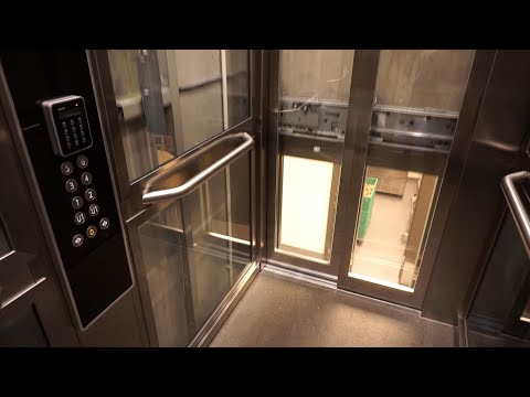 Amazing scenic 2019 KONE MonoSpace MRL traction elevators @ Storgata 65, Tromsø, Norway